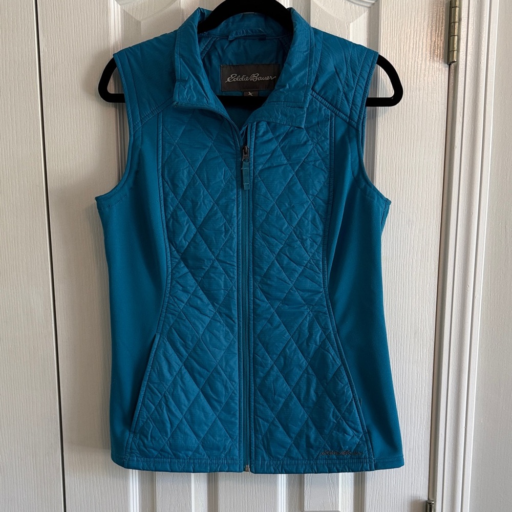 Eddie Bauer Teal Light Weight Quilted Vest